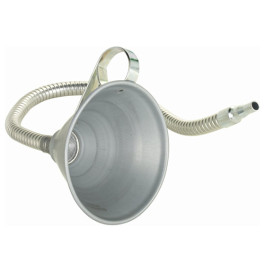 OTC 4848 Flexible Spout Funnel, 5.5" Aluminum Funnel with 25" Flexible Spout, Removable Debris Screen