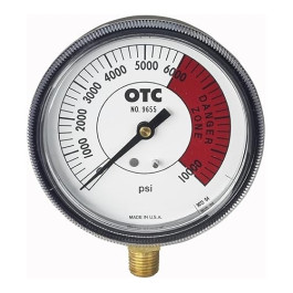 OTC 9655 Hydraulic Pressure Gauge, 0-6000 PSI, 3-1/2" Diameter Face