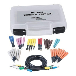 OTC 3587 Terminal Test Kit, Metal Plastic Rubber 32-Piece Terminal Adapter Set