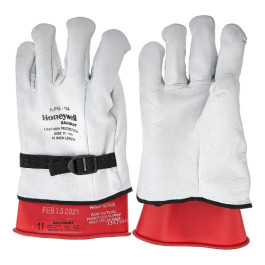 OTC 3991-12 Large Hybrid Electric Safety Gloves, Rubber Insulating Gloves, Leather Outer Protector, Size Large (1 Pair)