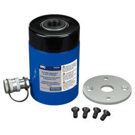 OTC 4121A 30 Ton Hollow Center Hydraulic Ram with Adapter Plate, Steel Body, 2-1/2 Inch Stroke