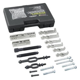 OTC 4534 Multipurpose Bearing & Pulley Puller Set, Drop-Forged Steel Components, 11-Piece Kit
