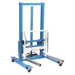 OTC 5105B 1,100 lb Capacity High-Lift Dual Wheel Dolly, Air-Powered Hydraulic Lift, Steel Frame