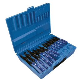 OTC 7412K Retaining Ring Plier Set, Twelve Piece Automotive Snap and Ring Pliers in Blue and Black