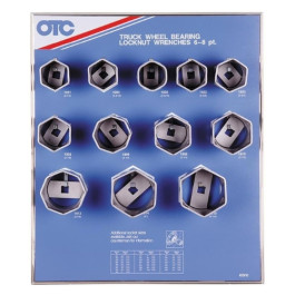 OTC 9852 Wheel Bearing Locknut Socket Set, 12 Piece 6 and 8 Point Manual Socket Set