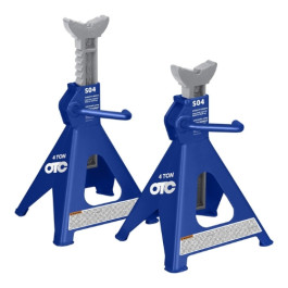 OTC S04 4 Ton Jack Stands, Ratcheting, 15-1/2 to 23-13/16 in Height Range, Pair