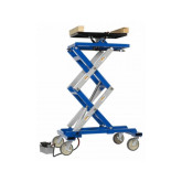 OTC 1595A Powertrain Lift, 2,500 lb Capacity, Air/Hydraulic, Scissor-Type Design, with 8" Swivel Casters