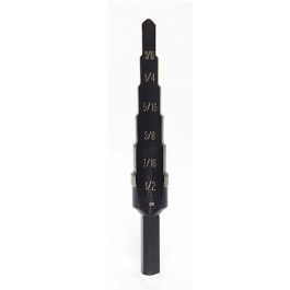 IRWIN 10232 Unibit #2 Step Drill Bit, 3/16" to 1/2" Hole Sizes, 1/4" Shank