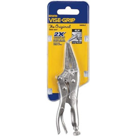 IRWIN 1602L3 Original Long Nose Locking Pliers with Wire Cutter, 4" Overall Length, 1-5/8" Jaw Capacity