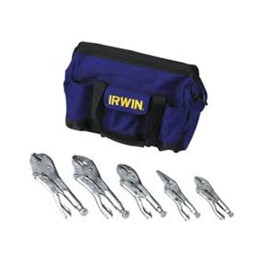 Irwin 2077704 Vise-Grip Original Locking Pliers Kit Bag Set, 10R 10WR 7CR 5WR 6LN, 5 Piece, Silver