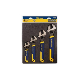 IRWIN Hanson 2078706 Adjustable Wrench Tray Set 6", 8", 10" and 12" Adjustable Wrenches