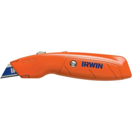 IRWIN Hanson 2082300 Hi?Visibility Retractable Utility Knife, 6.5 Inch, Includes 3 Bi?Metal Blades