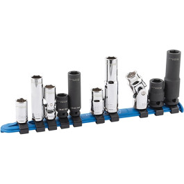 Platinum Tech 99210 10-Piece 10mm Socket Assortment, 1/4" and 3/8" Drive, C