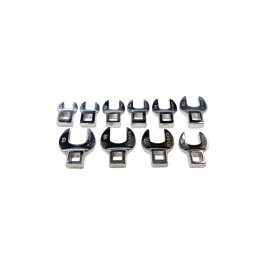 Platinum Tech 99470 Metric Crowfoot Wrench Set, 3/8" Drive, 10mm to 19mm, F