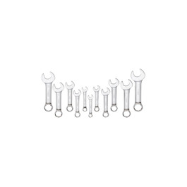 Platinum Tech 99505 SAE Stubby Combination Wrench Set, 3/8" to 1", 12-Point