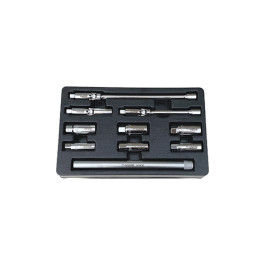 Platinum Tech 99610 Master Spark Plug Socket Set, 3/8" Drive, 7 Magnetic So
