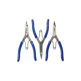 Platinum Tech 99793 Lock Ring Pliers Set, Straight, Right Angle and Bent Ti
