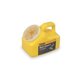 Stanley 11-080 Blade Disposal Container, High Impact Puncture Resistant Plastic, Yellow