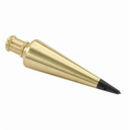Stanley 47-973 Brass Plumb Bob, 8 Oz, Solid Brass, Replaceable Hardened Ste