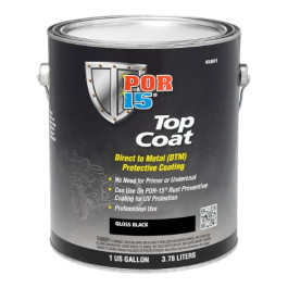 POR-15 45801 Top Coat Paint, Direct to Metal, Gloss Black, 1 gallon