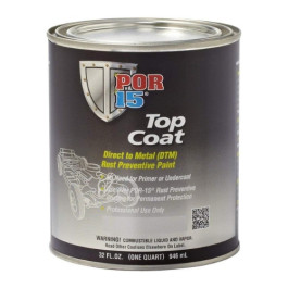 POR-15 46001 Top Coat Paint, Direct to Metal, Silver, 1 Gallon