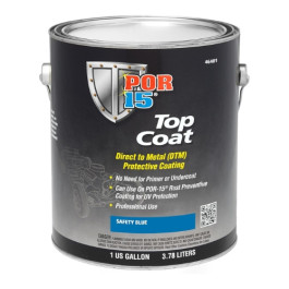 POR-15 46401 Top Coat Paint, Direct to Metal, Safety Blue, 1 Gallon