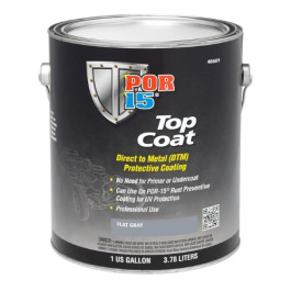 POR-15 46601 Top Coat Paint, Direct to Metal, Flat Gray, 1 gallon