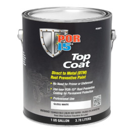 POR-15 46801 Top Coat Paint, Direct to Metal, Gloss White, 1 gallon