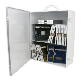 ProStripe Z1220 Pinstripe Starter Kit/Cabinet, 25 Rolls, Durable Metal Storage, Automotive Detailing