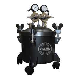 Pro-Tek 7535W 10 Liter Pressure Pot with Wheels, Steel Construction, 60-80 PSI Pressure Range