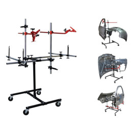 Pro-Tek BP-008 Body Shop Parts Rack Universal, Adjustable Clamp Arms, Locking Wheels, Ideal for Fenders and Doors