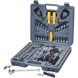 Wilmar W1193 119 Piece Tool Set, SAE And Metric Sockets And Wrenches, Heavy Duty Blow Molded Case