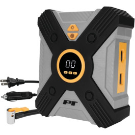 Wilmar W7904 AC/DC Powered Tire Inflator With Auto-Stop, 100 PSI Max, LED Digital Pressure Gauge