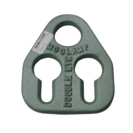 Mo-Clamp 1650 Double Eye Chain Hook, Heat-Treated Steel, 6.5" Length, 5-Ton Capacity