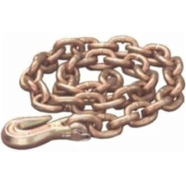 Mo-Clamp 6104 Chain 1/4" x 4 feet with Grab Hook 6280, High-Strength Steel, Durable Towing Chain