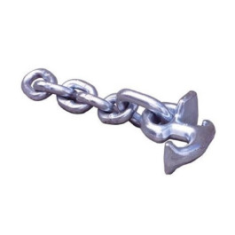 Mo-Clamp 6305 GM "R" Hook with 5/16" x 9" Chain, Silver, 4-Ton Capacity
