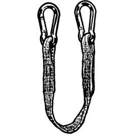 Mo-Clamp 6308 Securing Sling With Snap Rings, 30 Inch Length, 1 Inch Width