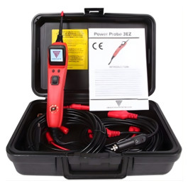 Power Probe PP3EZREDAS 3EZ Circuit Tester Kit, Red, Case and Accessories, Amp Adapter Tip, Pulse Modulation Width Tip