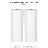 Car Spray Paint Masking Paper, White, 12 in x 750 ft., 2 Rolls