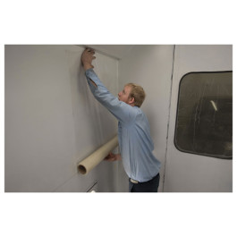 RBL 442 Self-Adhering Spray Booth Wall Protective Film, 48" x 200', White, Puncture-Resistant, UV Inhibited