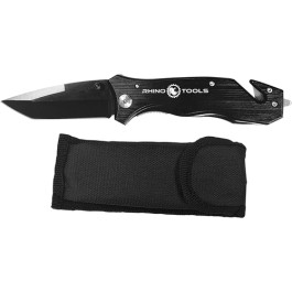 Rhino Tools 13 Rescue Pocket Knife, Stainless Oxidized Blade, Seatbelt Cutt