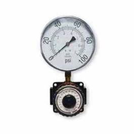 RTi R4DG Precision Regulator and Gauge, 1/2" Inlet/Outlet, 0-100 PSI, 4" Oversized Glass Face Gauge