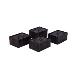 Rotary Lift FJ2440 Rubber Adapter Block, 3 inch Tall Flat Polymer Adapters,