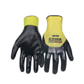 Ringers 023-09 Nitrile Plus Dip Gloves, Breathable Shell, Yellow, Medium