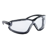 SAS Safety 5103 Safety Goggles, Clear Lens, Black Frame