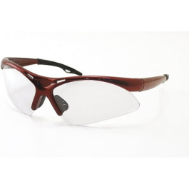 SAS 540-0000 Safety Glass Diamondbacks Red Frame with Clear Lens