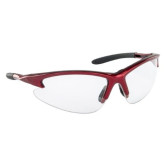 SAS Safety 540-0400 DB2 Lightweight Safety Glasses, Clear Lens, Red Frame