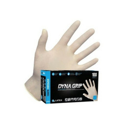 SAS Safety 650-1004 Dyna Grip Powder Free Latex Disposable Gloves, X Large, 7 Mil, Textured, Case of 10 Boxes (1000 Gloves)