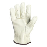 SAS Safety 6526 Driver Gloves, Medium, Pigskin Leather, White