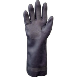 SAS 6559 Neoprene Gloves, X-Large, Chemical Resistant with Textured Grip and Flock Lining, Black